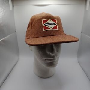 Howler Brothers Brown Wool 5-Panel Hat with Red and Cream Patch